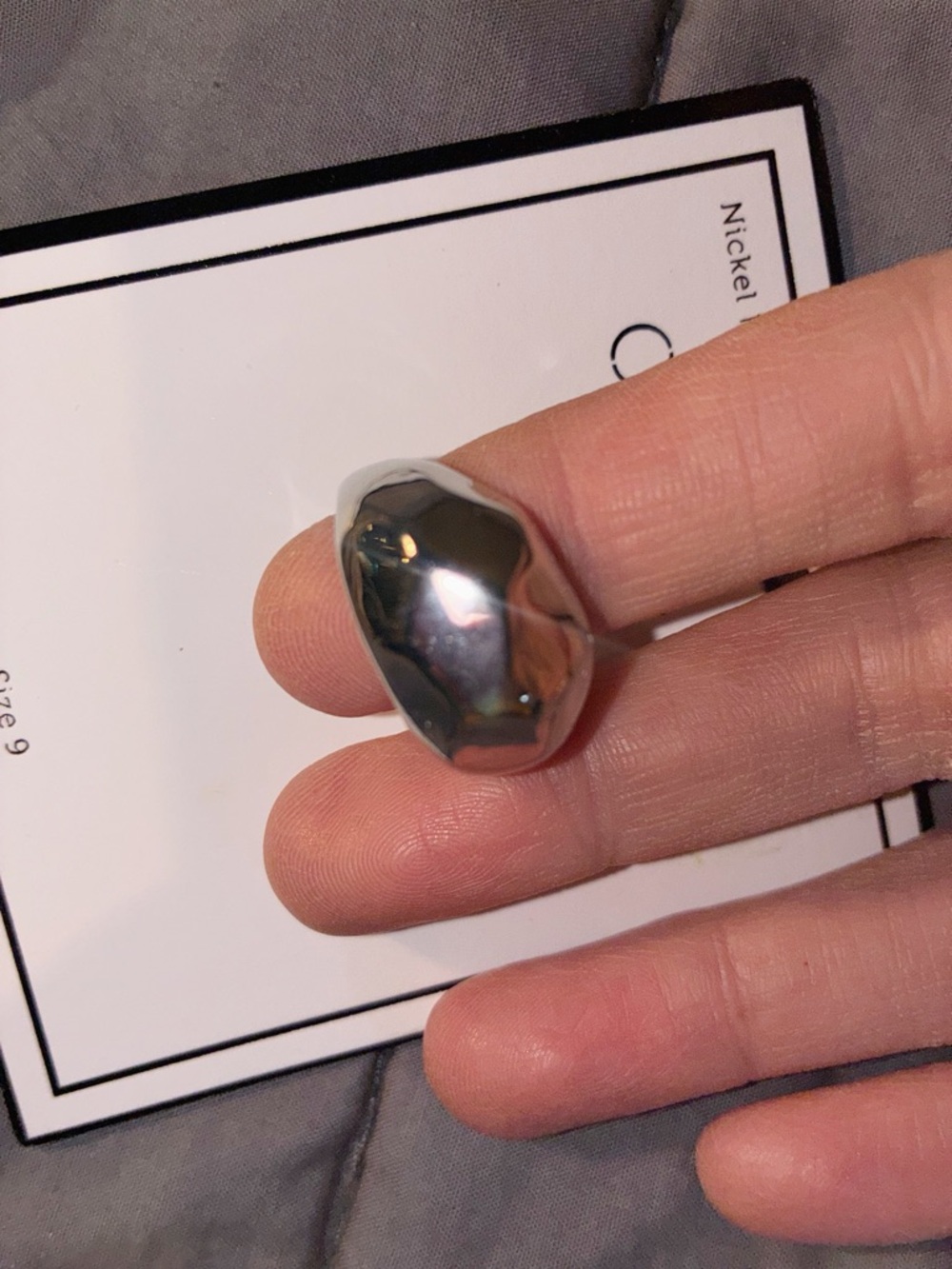 Polished Silver Dome Ring - Contemporary Women's Fashion